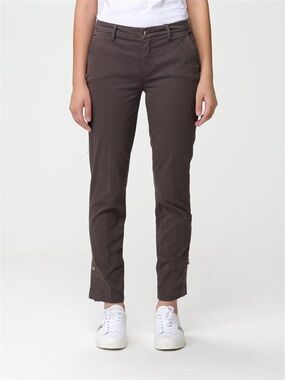 NWT LIU JO Milano Bejeweled Ankle Pants Brown Size 32